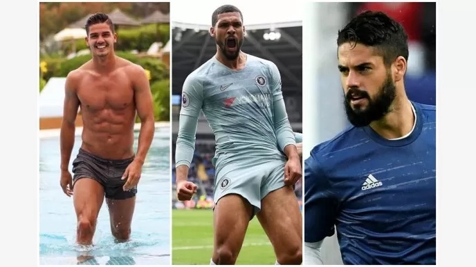 Collage de los futbolistas más guapos y atractivos del mundo del fútbol internacional