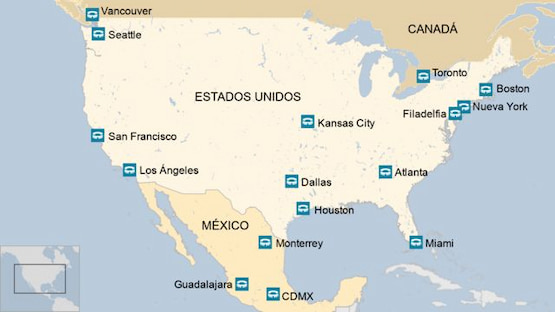 ciudades del mundial 2026