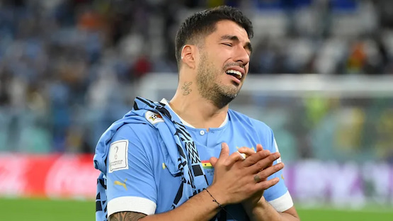 suarez llanto eliminacion uruguay