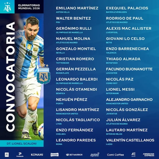 convocados argentina 