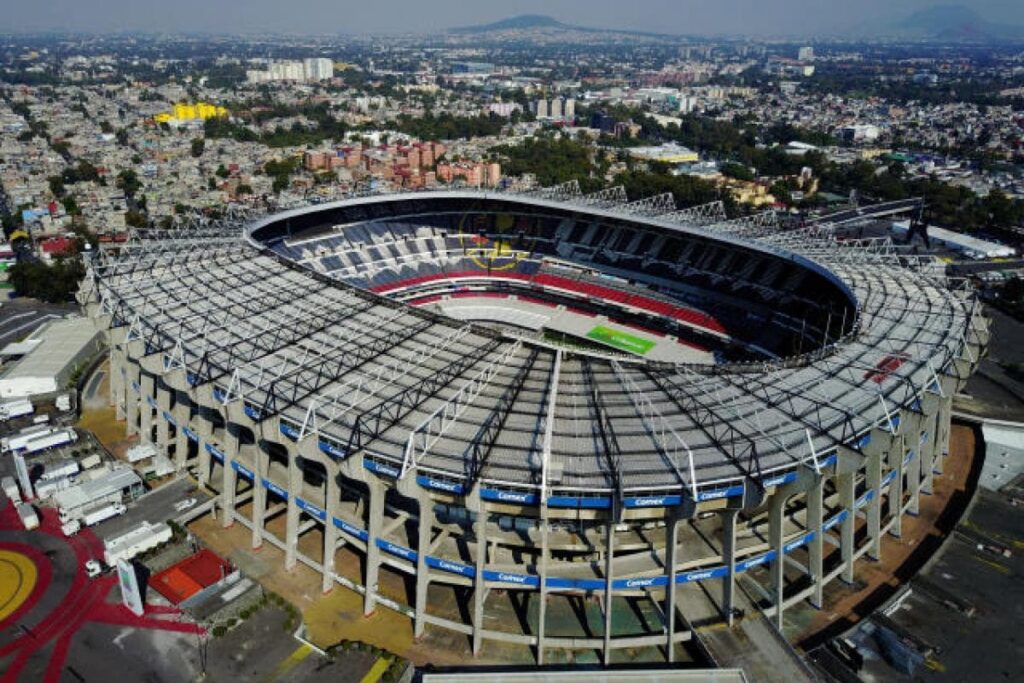 Vista aérea del Estadio Azteca, uno de los más icónicos del Mundial 2026.